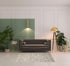 2' X 4' Gray Damask Power Loom Area Rug